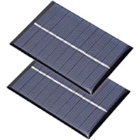 Keenso Paneles Solares de 2 Piezas- 80x55 mm Placa de Carga de Paneles Solares de Polisilicio de 0.6W 5V